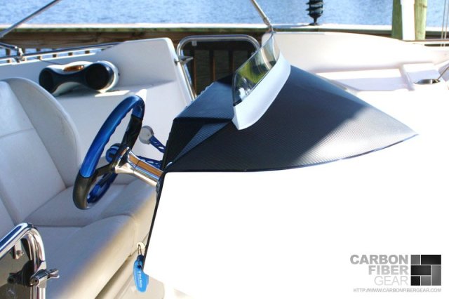 Catamaran Avantage dash with 3M DI-NOC carbon fiber vinyl