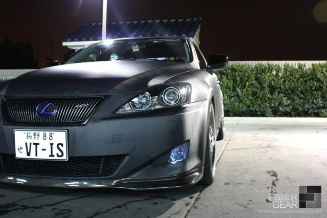 Lexus IS350 completely wrapped in 3M Carbon Fiber DI-NOC Vinyl