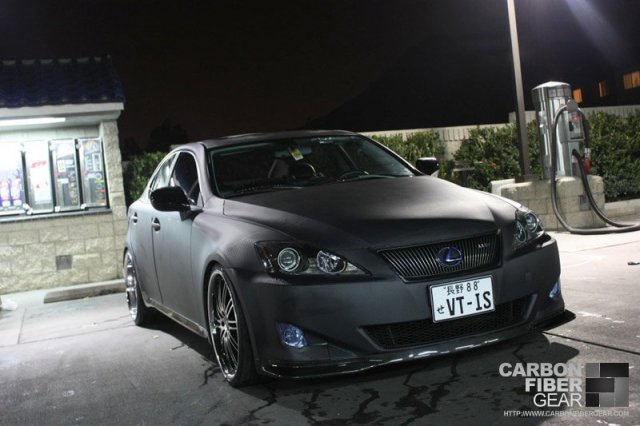 Lexus IS350 completely wrapped in 3M Carbon Fiber DI-NOC Vinyl