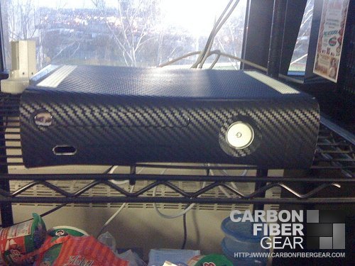 XBox 360 wrapped in 3M carbon fiber vinyl